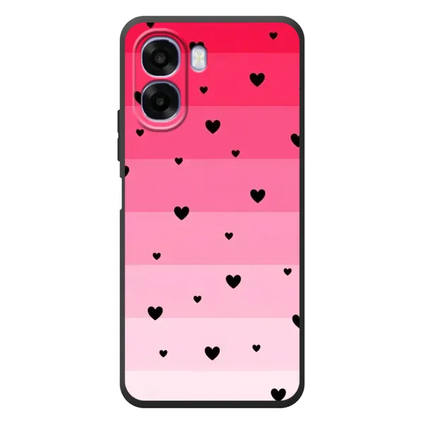 Чехол с рисунком «Чорные сердечки» для OPPO A6x Чехол с рисунком «Чорные сердечки» для OPPO A6x