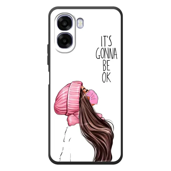 Чехол с рисунком «Девушка в маске» для OPPO A6x