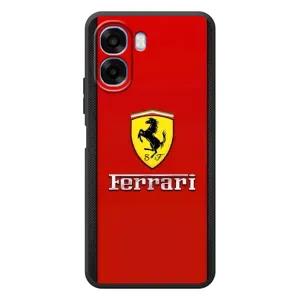 Силіконовий бампер з картинкою машини на OPPO A6x (Ferrari Logo)