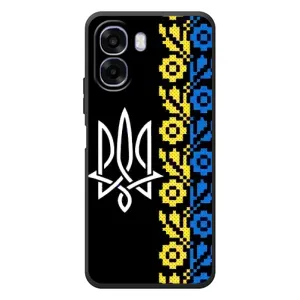 Силиконовый Чехол на OPPO A6x (Герб и вышыванка)