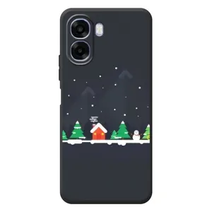 Силиконовый бампер на рождество для OPPO A6x (Город зимний)