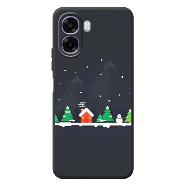Чехол с рисунком «Город зимний» для OPPO A6x