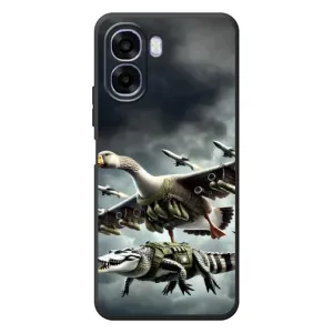 Чехол с мемами тралалело тралала для OPPO A6x (Гусини и крокодило)