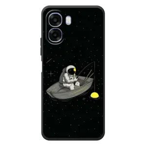 Силиконовый Чехол с принтом "Космонавты" на OPPO A6x (Космонавт на рыбалке)