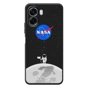 Силиконовый бампер с принтом "Наса" на OPPO A6x (Космонавт NASA)