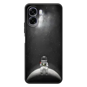 Силиконовый Чехол с принтом "Космонавты" на OPPO A6x (Космонавт романтик)