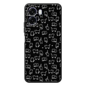 Чехол на тематику: Коты для OPPO A6x (Котики на черном)