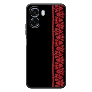 Силиконовый Чехол на OPPO A6x (Красная Вышиванка)