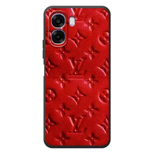 Текстурний Чохол Louis Vuitton для ОРО A6х (Червоний ЛВ)