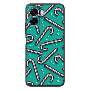 Силиконовый бампер на рождество для OPPO A6x (Леденцы)