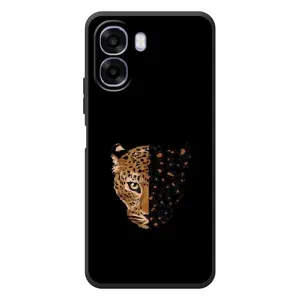 Чохол з леопардовим принтом на OPPO A6x (Леопард на чорному)
