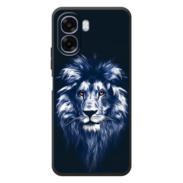 Чехол с рисунком «Лев - синий» для OPPO A6x