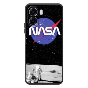 Силиконовый бампер с принтом "Наса" на OPPO A6x (Nasa на луне)