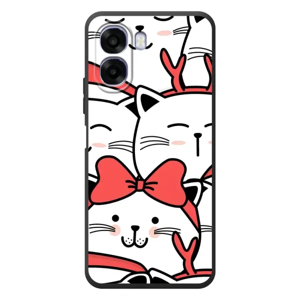 Чехол с рисунком «Новогодние котики» для OPPO A6x