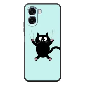 Силиконовый чехол с котиком для OPPO A6x (Падающий кот)