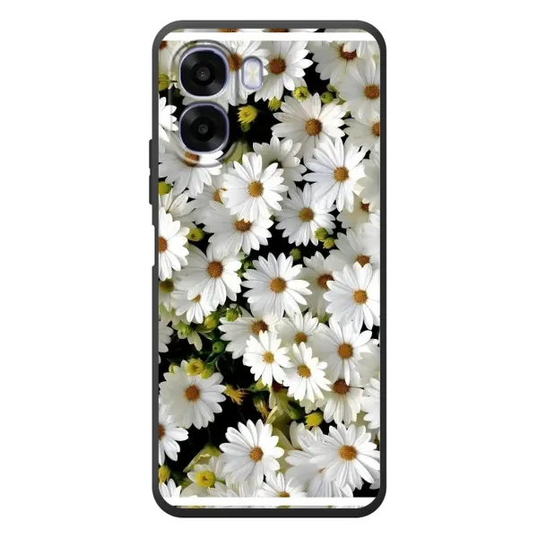 Чехол с рисунком «Рамка в ромашках» для OPPO A6x