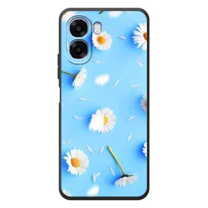 Чохол з Квітами для OPPO A6x (ромашки на блакитному)