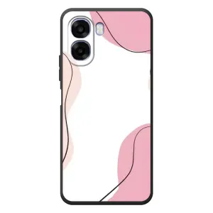 Чохол квітковий дизайн для OPPO A6x (Рожевий фон)