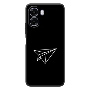 Чехол с картинками на черном фоне для OPPO A6x (Самолетик)