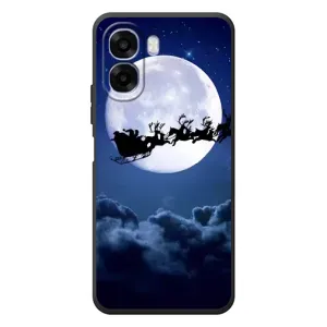 Чехол Санта Клаус для OPPO A6x (Санта - луна)