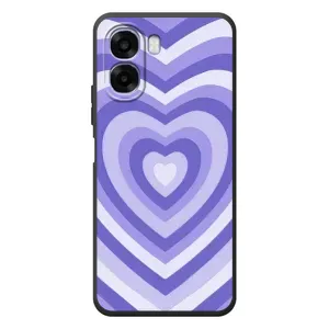 Чехлы с тематикой "Маленькие Сердечки" на OPPO A6x (Сердце фиолет)