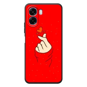 Чехлы (Знак сердечка) на OPPO A6x (Сердце на красном)