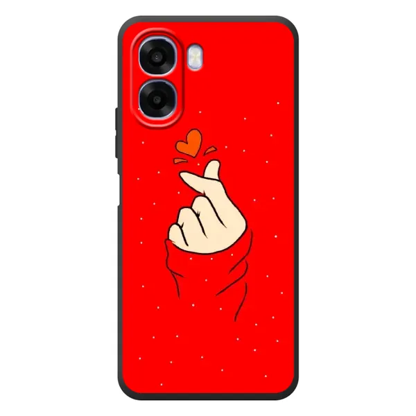 Чехол с рисунком «Сердце на красном» для OPPO A6x Чехол с рисунком «Сердце на красном» для OPPO A6x