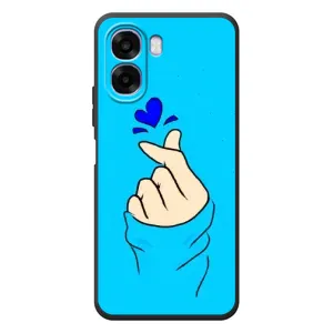 Чехлы (Знак сердечка) на OPPO A6x (Сердце на синем)