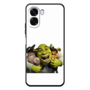 Печатный чехол с принтом Шрек для OPPO A6x (Шрек осел и кот)