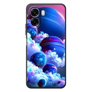 Чехлы КОСМОС для OPPO A6x (Синие планеты)