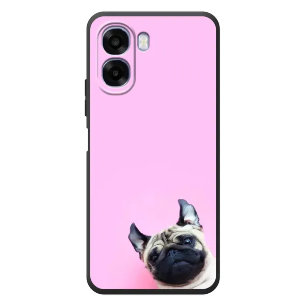 Чехол с рисунком «Собака на розовом» для OPPO A6x