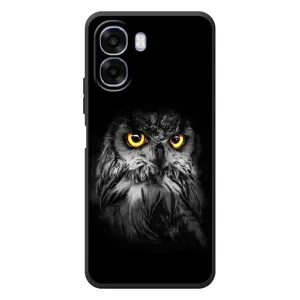 Чехлы с принтом СОВЫ для OPPO A6x (Сова на чёрном)