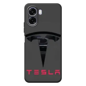 Силіконовий бампер з картинкою машини на OPPO A6x (Logo TESLA)
