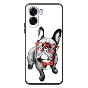 Бампер для OPPO A6x с картинкой "Песики" (В очках)