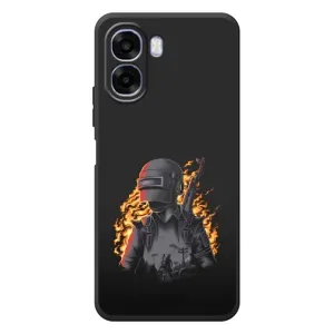 Чохол з картинкою "Герой Pubg" на OPPO A6x (В полум'ї)