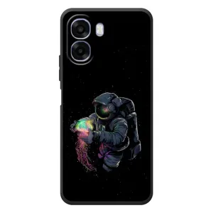 Силиконовый Чехол с принтом "Космонавты" на OPPO A6x (В руках земля)