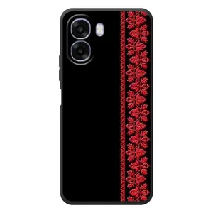 Силиконовый Чехол на OPPO A6x с картинкой Вышиванки (Вышиванка на черном)