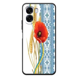 Силиконовый Чехол на OPPO A6x с картинкой Вышиванки (Вышиванка с цветком)