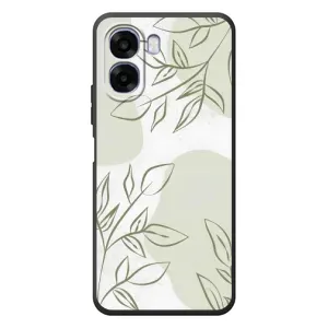 Чохол квітковий дизайн для OPPO A6x (Зелений дизайн)