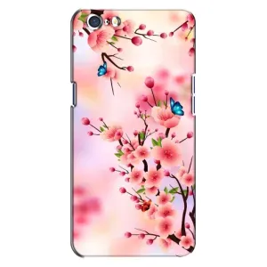 Чехол с принтом САКУРЫ на Oppo A71 (Бабочки на сакуре)