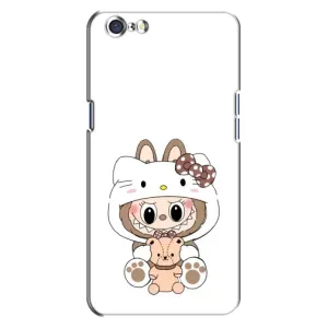 Чехол с принтом Лабубу для Oppo A71 (Белый Лабубу)