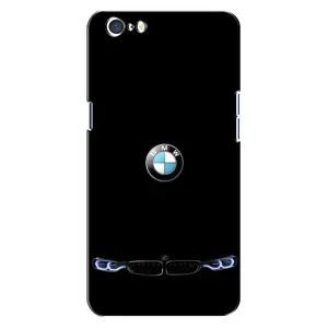 Силиконовый бампер с картинкой машины на Oppo A71 (Черный BMW)