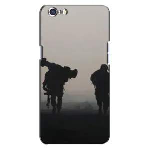 Чехлы на военную тематику для Oppo A71 (Бой солдат)