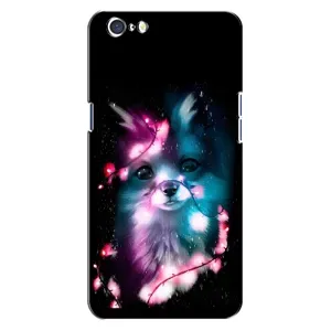 Чехол с Лисичкой для Oppo A71 (Черная Лиса)