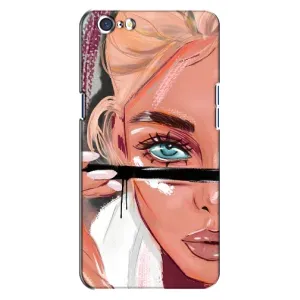 Силіконовый Чохол на Oppo A71 з картинкой Модных девушек (Дівчина та вії)