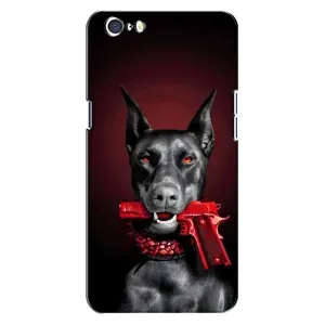 Чехол ДОБЕРМАН для Oppo A71 (Доберман злой)