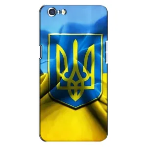 Чехол с картинкой (Патриотический ГЕРБ) на Oppo A71 (Герб и Флаг Украины)