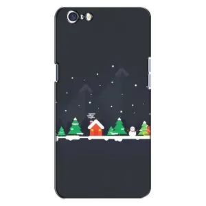 Силиконовый бампер на рождество для Oppo A71 (Город зимний)
