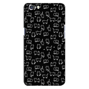 Чехол на тематику: Коты для OPPO A71 (Котики на черном)