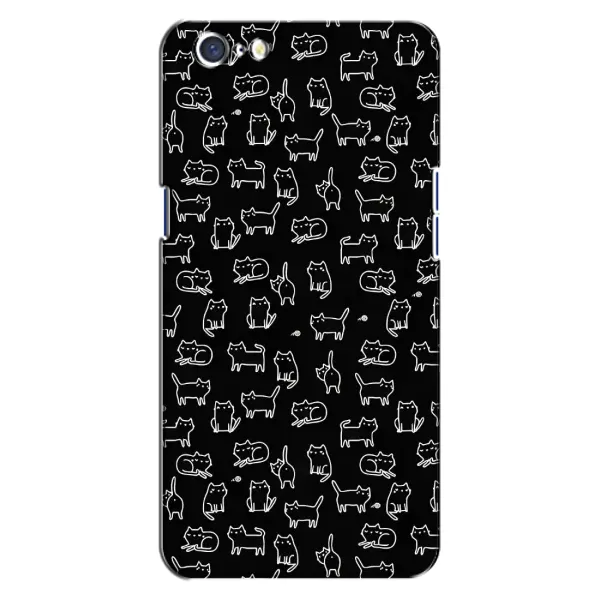 Чехол с рисунком «Котики на черном» для OPPO A71